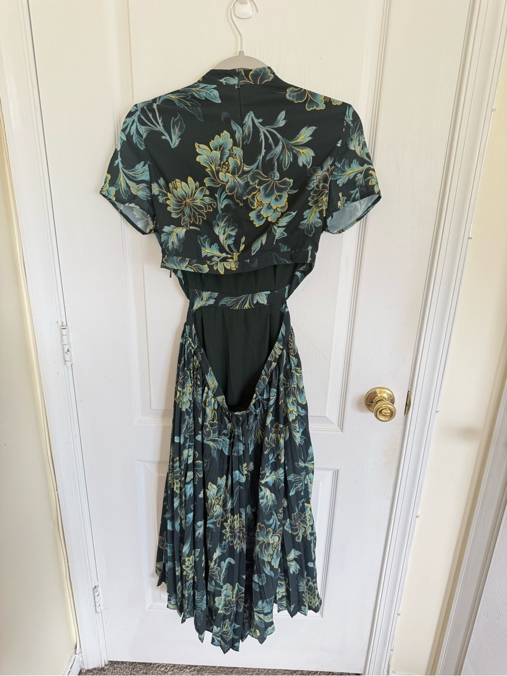 Whistles Lyle Print Alexandra Open Back Midi Dress - Picture 5 of 6